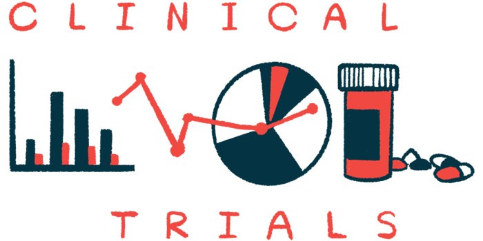 A bar graph, a pie graph and a prescription bottle of oral medications are used to highlight clinical trials in this illustration.