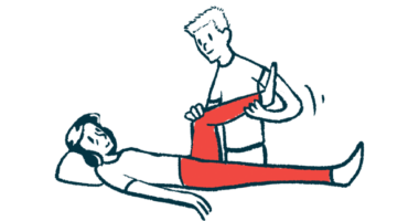 An illustration shows a person receiving physical therapy.