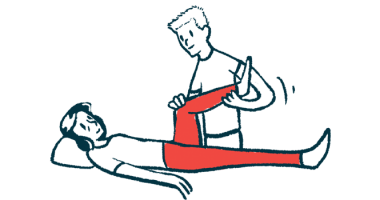 An illustration shows a person receiving physical therapy.