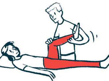 An illustration shows a person receiving physical therapy.