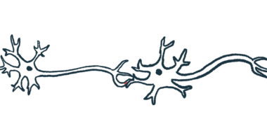 Illustration of nerve synapses.