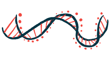 This illustration of DNA, part of a cell's nucleus, shows its double helix form.