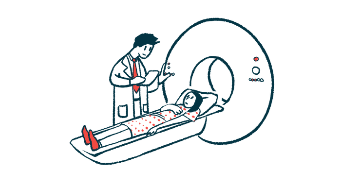 An illustration shows a patient undergoing an MRI scan.