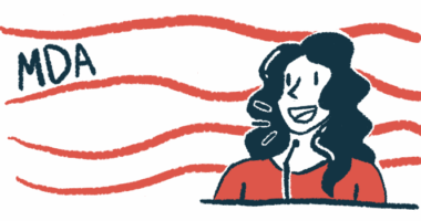 The acronym MDA is shown behind a speaker at a podium.