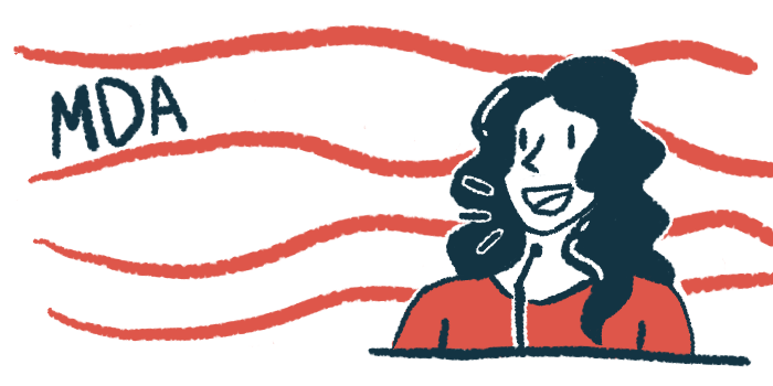 The acronym MDA is shown behind a speaker at a podium.